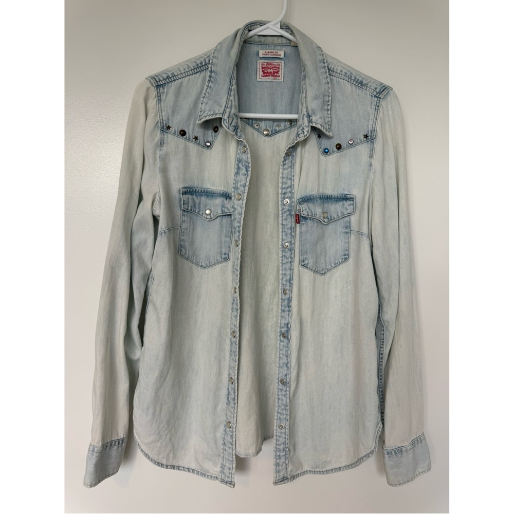 Levi's Denim Shirt - Light Wash, Studded Detail